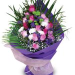 flower bouquet purple